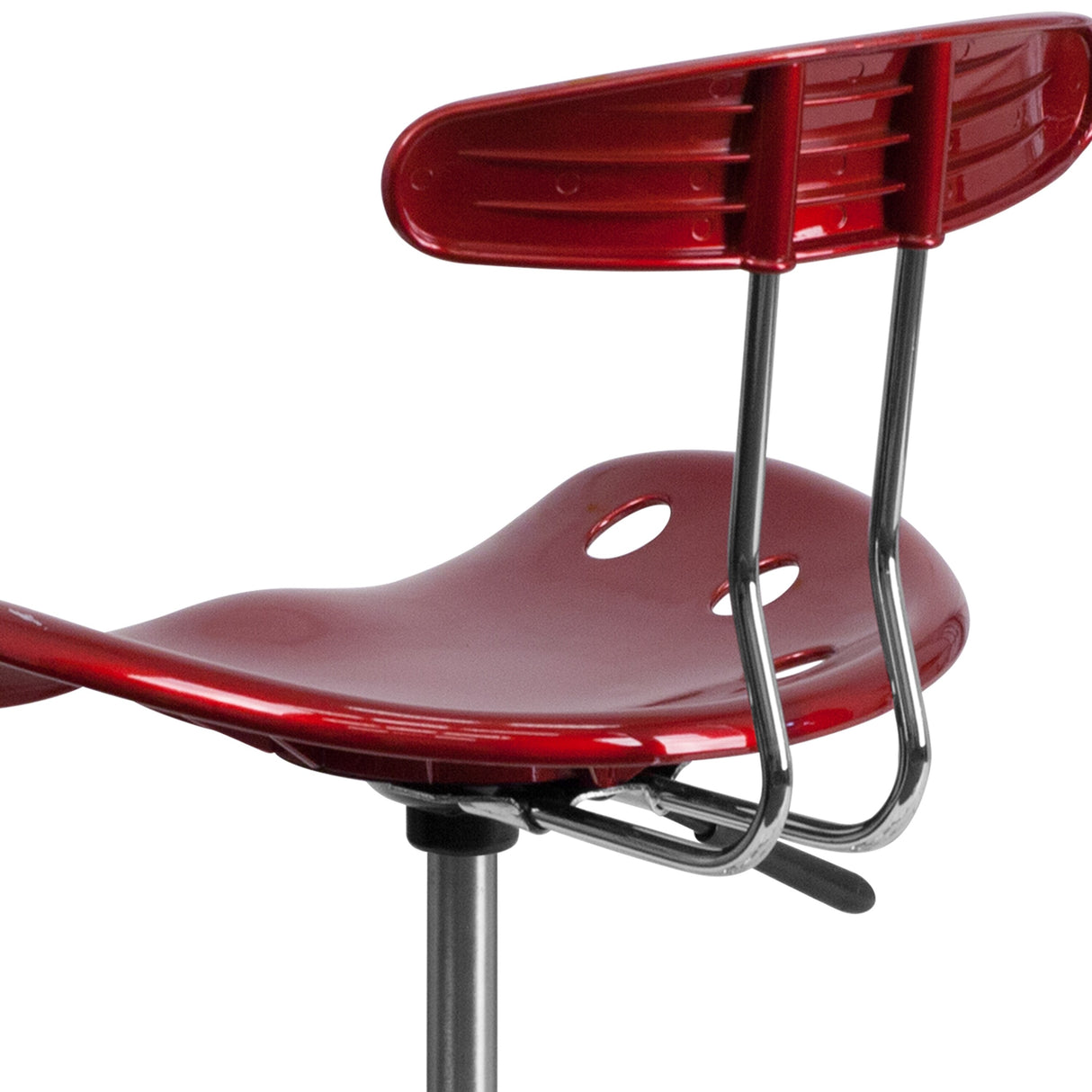Vibrant Chrome Tractor Seat Drafting Stool