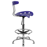 Vibrant Chrome Tractor Seat Drafting Stool