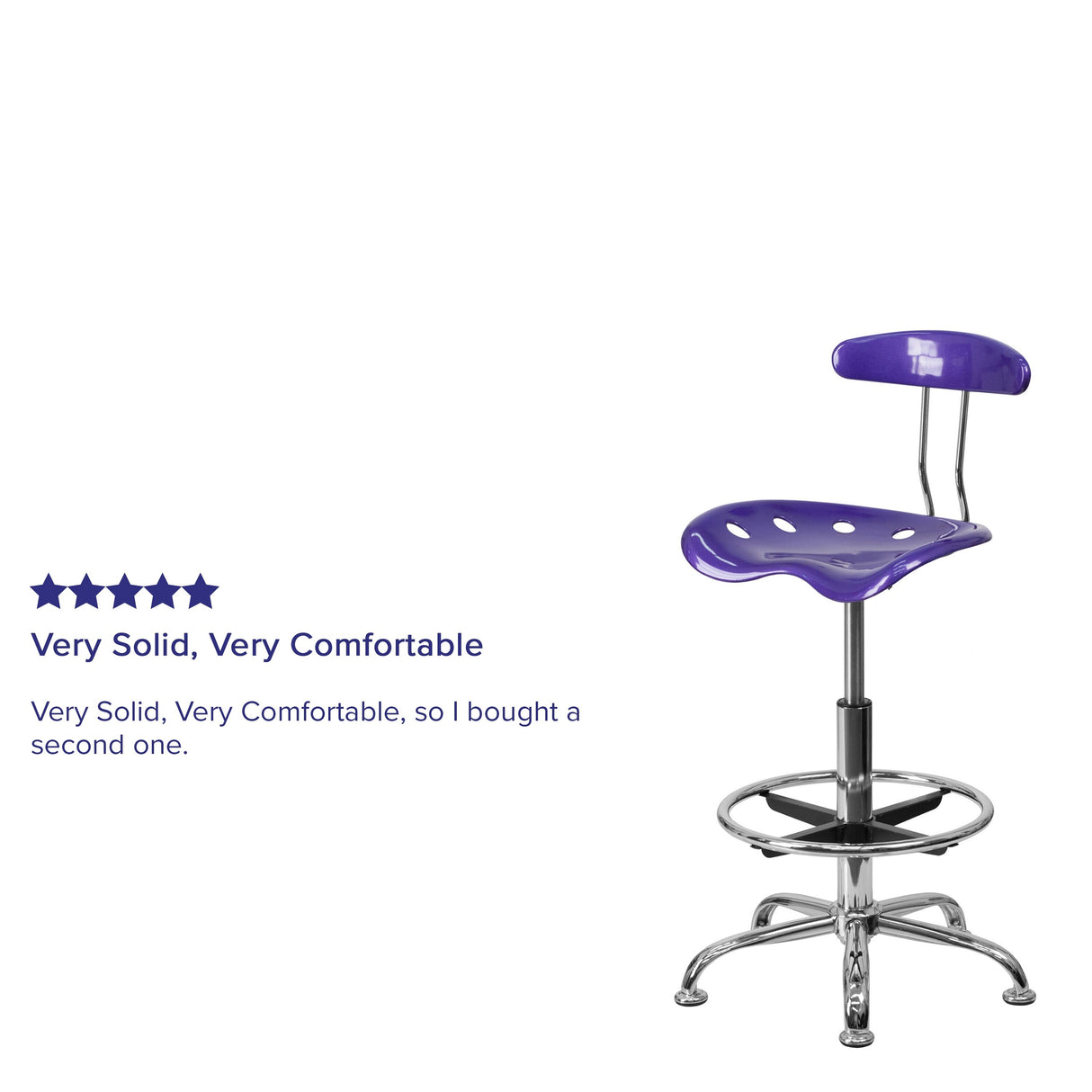 Vibrant Chrome Tractor Seat Drafting Stool