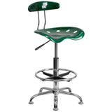 Vibrant Chrome Tractor Seat Drafting Stool