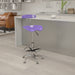 Vibrant Chrome Tractor Seat Drafting Stool