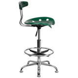 Vibrant Chrome Tractor Seat Drafting Stool