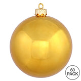 Vickerman 2.4" Antique Gold Shiny Ball Ornament, 60 per box.