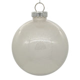 Vickerman 3" Clear Ball Christmas Ornament with White Glitter Interior, 12 Pieces per bag