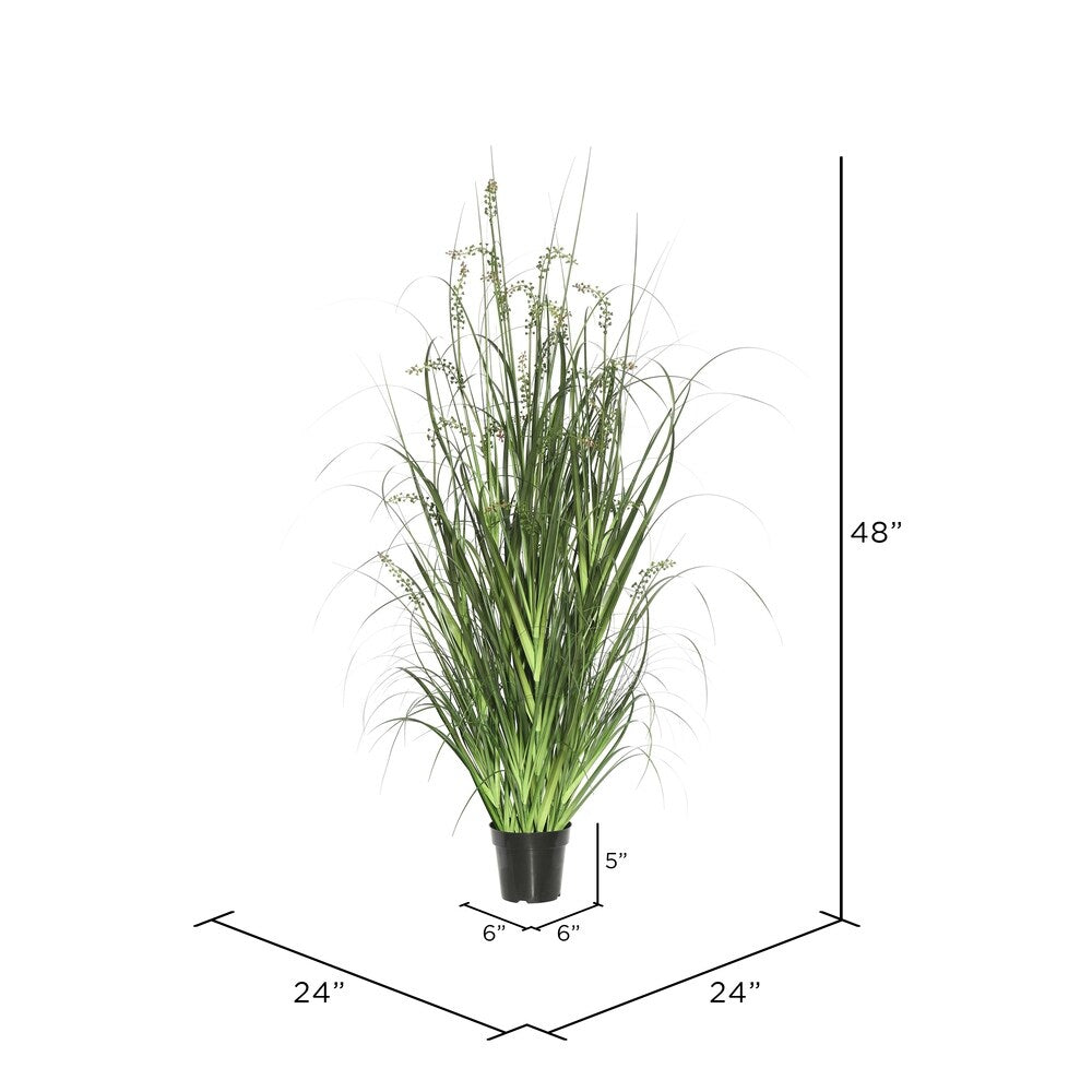 Vickerman 48" PVC Artificial Potted Green Sheep's Grass