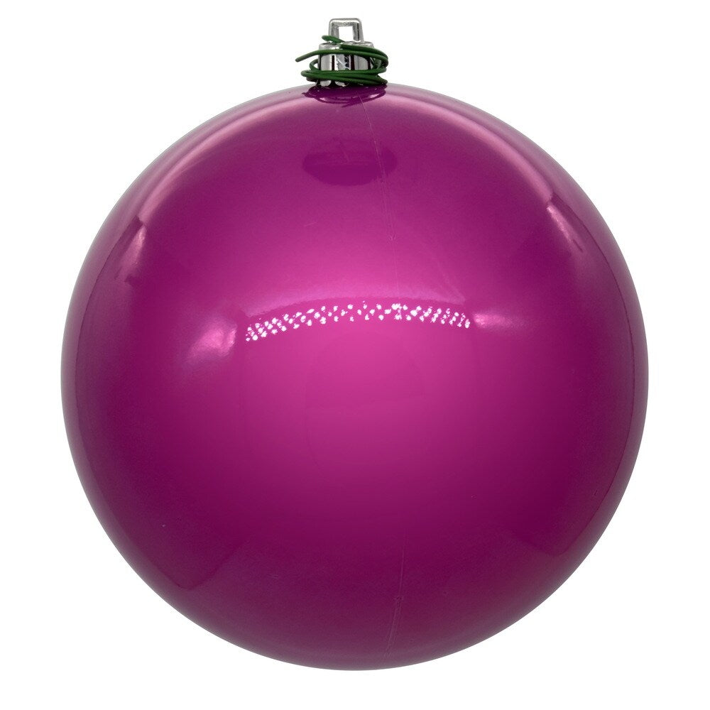 Vickerman 4" Mauve Pearl UV Drilled Ball Ornament, 6 per bag.