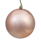 Vickerman 4" Rose Gold Shiny Ball Ornament, 6 per Bag