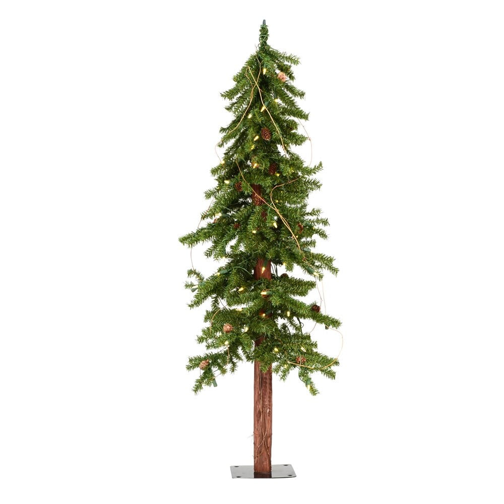 Vickerman 4' Alpine Artificial Christmas Tree, Warm White Dura-lit LED Lights