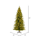 Vickerman 5.5' x 36" Brighton Pine Artificial Christmas Tree, 3mm LED Color Changing Lights