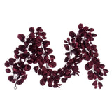 Vickerman 6' Burgundy Artificial Dogwood Glitter Garland.