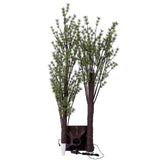 Vickerman 7' Green Mini Pine Twig Tree, Warm White 3mm Wide Angle LED lights.