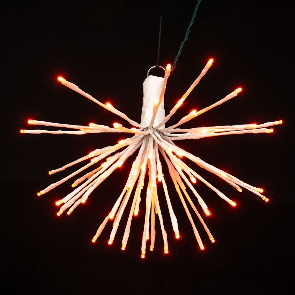 Vickerman 80Lt x 16" White Starburst Orange 5mm LED Wide Angle Lights