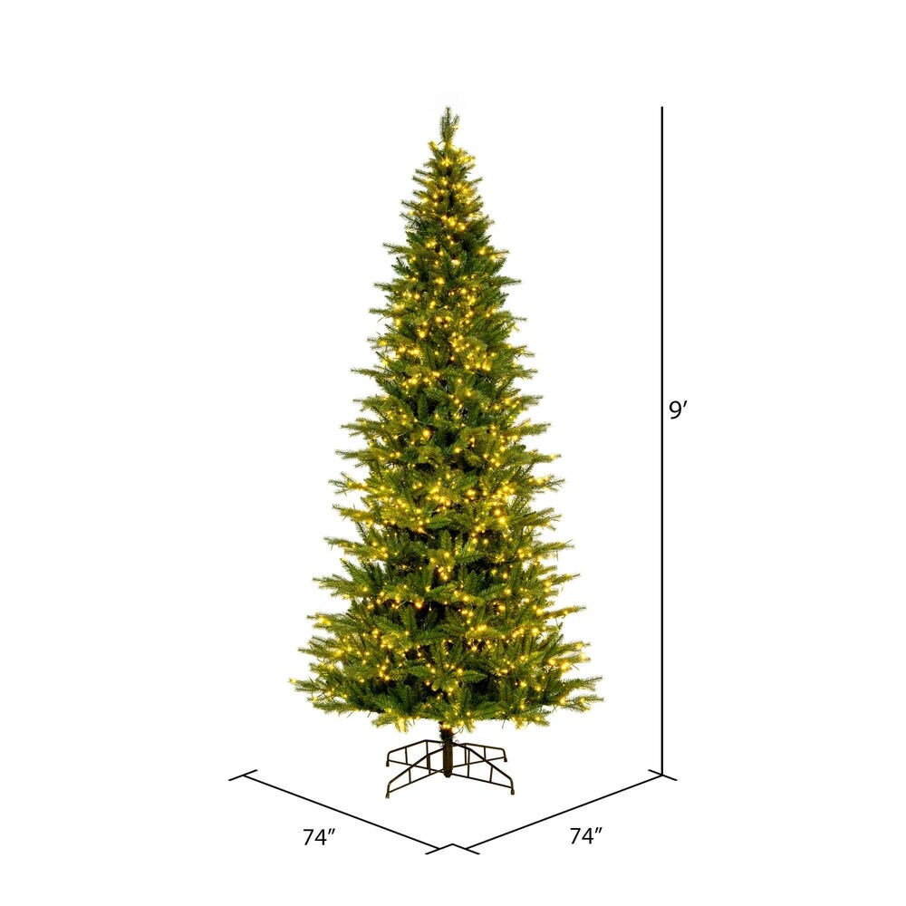 Vickerman 9' x 52" Brighton Pine Artificial Christmas Tree, 3mm LED Color Changing Lights