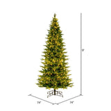 Vickerman 9' x 52" Brighton Pine Artificial Christmas Tree, 3mm LED Color Changing Lights
