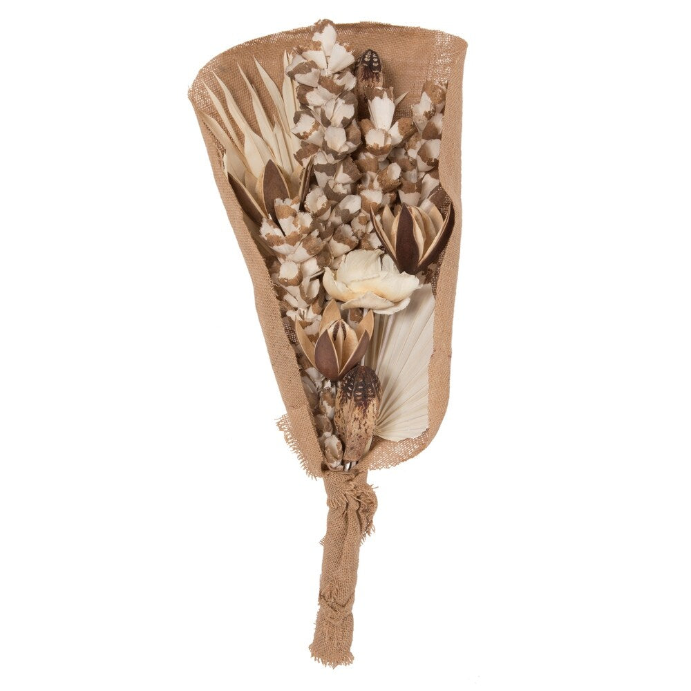 Vickerman Natural Botanicals 19" Bleached Palm Assorted Bouquet. Realistic Looking Botanicals. - 1.5"