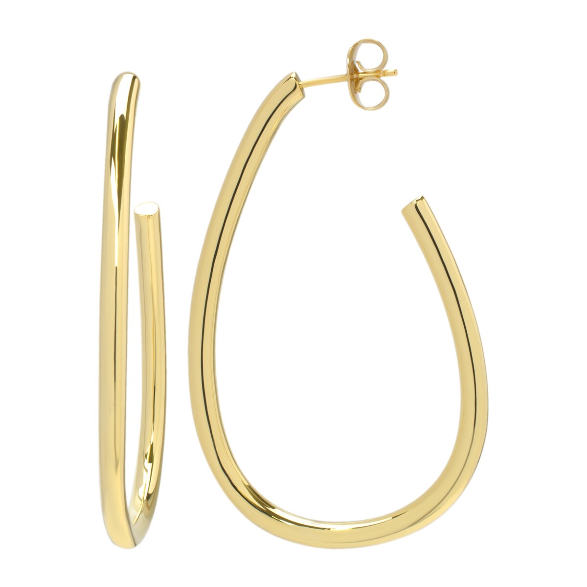 Victoria Townsend Gold Plated Teardrop Hoop Earring 50mm