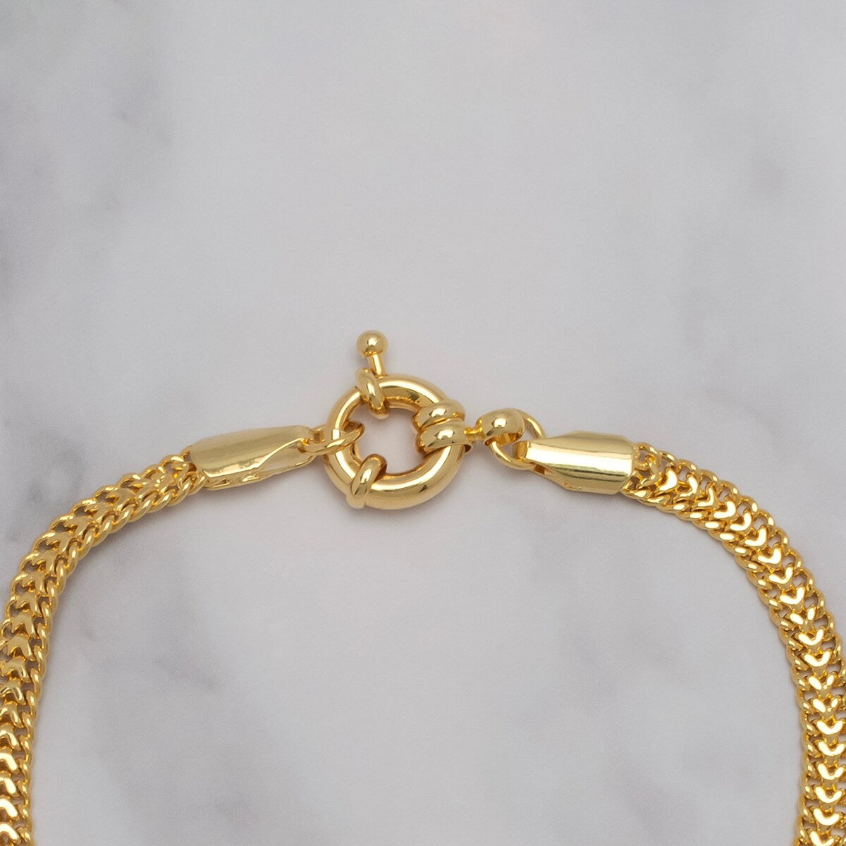 Victoria Townsend Yellow Gold Plated Wheat Chain Bracelet