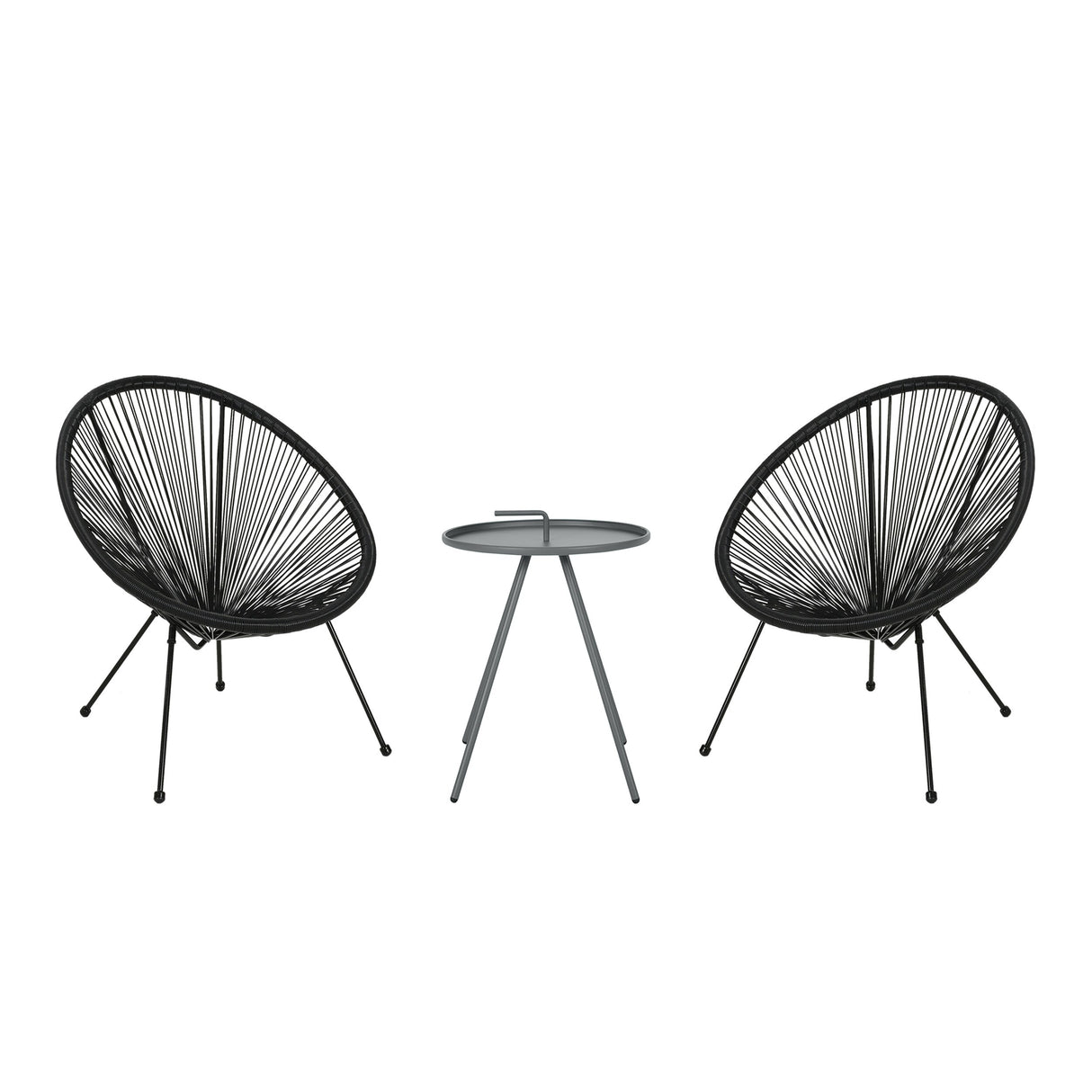 Vida Outdoor Woven 3 Piece Chat Set by Christopher Knight Home