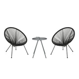 Vida Outdoor Woven 3 Piece Chat Set by Christopher Knight Home
