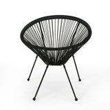Vida Outdoor Woven 3 Piece Chat Set by Christopher Knight Home