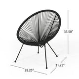 Vida Outdoor Woven 3 Piece Chat Set by Christopher Knight Home