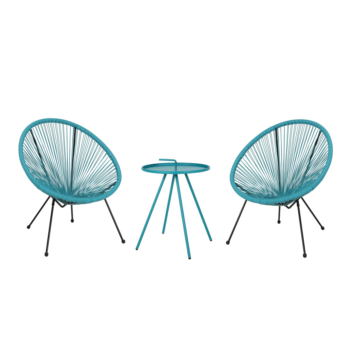 Vida Outdoor Woven 3 Piece Chat Set by Christopher Knight Home