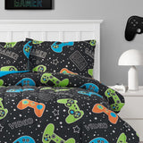 ALEX + BELLA Video Gamer Set Black Ultra Soft Microfiber Comforter Set