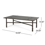 Vienne Outdoor Cushioned Aluminum Loveseat and Coffee Table by Christopher Knight Home