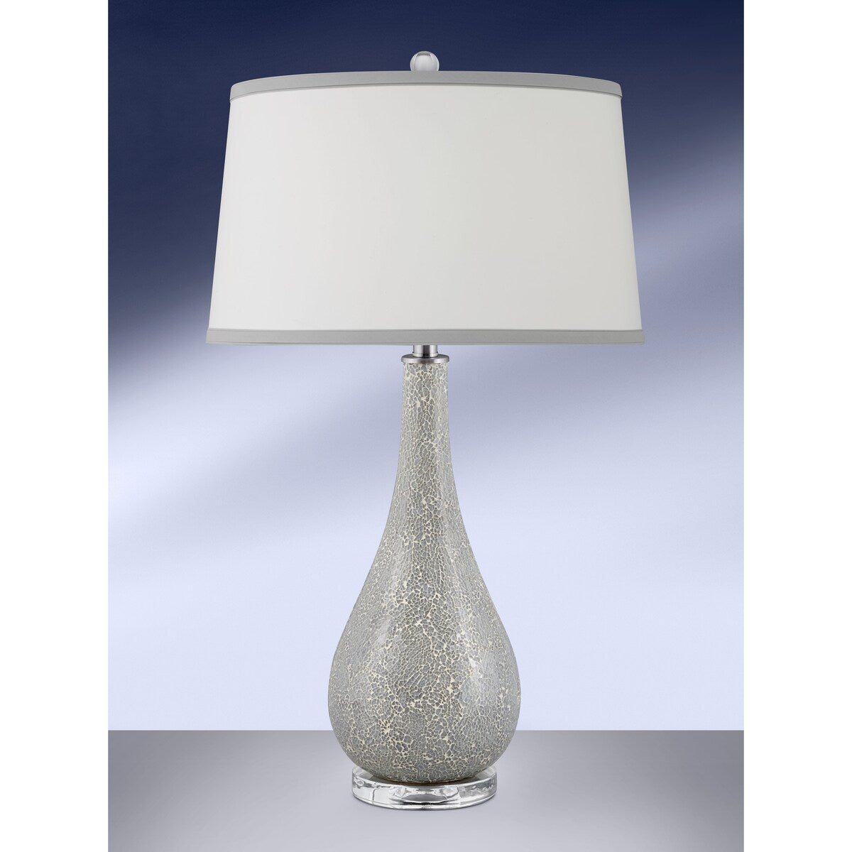 Vieste 31 in. Silver Mosaic Table Lamp