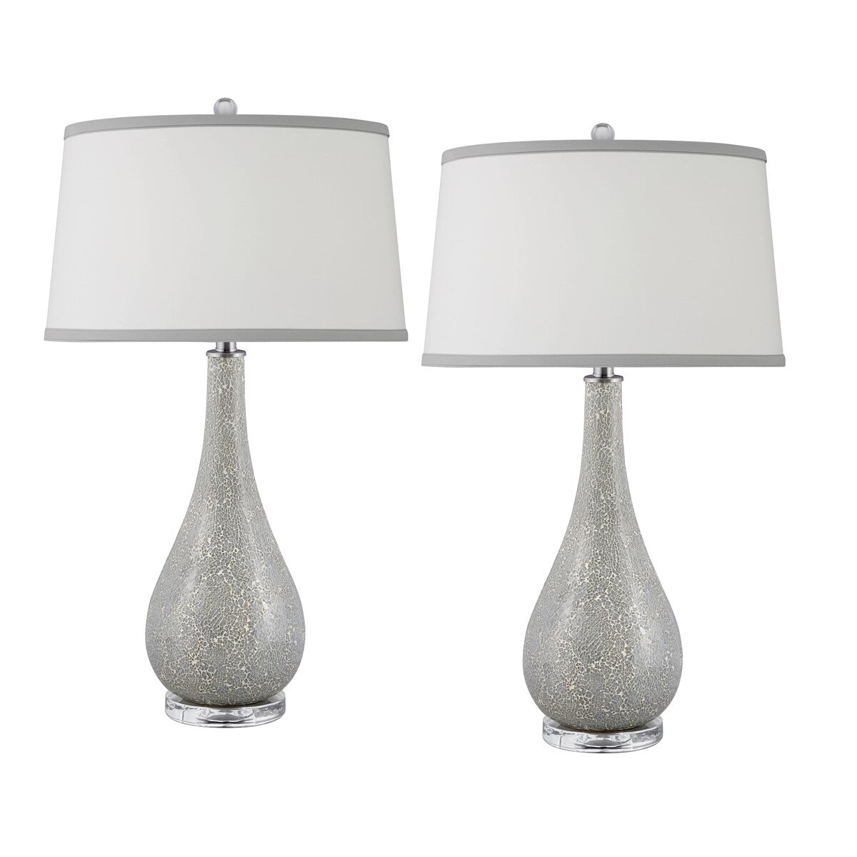 Vieste 31 in. Silver Mosaic Table Lamp
