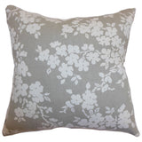 Vieste Floral 22-inch Down Feather Throw Pillow Smoke