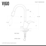 VIGO Undermount Stainless-Steel Swivel Kitchen Sink Faucet/Dispenser - Steel