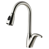 VIGO Undermount Stainless-Steel Swivel Kitchen Sink Faucet/Dispenser - Steel