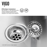 VIGO Undermount Stainless-Steel Swivel Kitchen Sink Faucet/Dispenser - Steel
