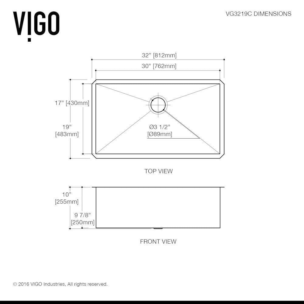 VIGO Undermount Stainless-Steel Swivel Kitchen Sink Faucet/Dispenser - Steel