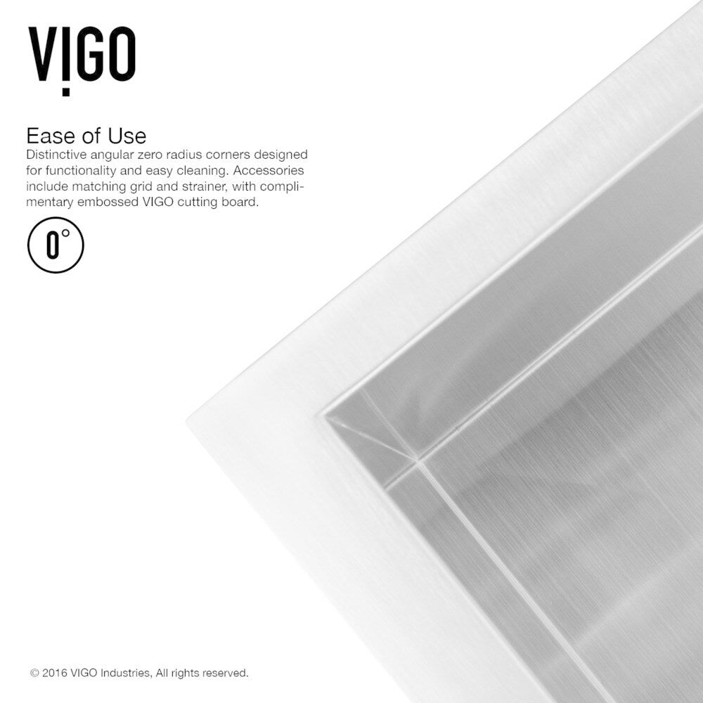 VIGO Undermount Stainless-Steel Swivel Kitchen Sink Faucet/Dispenser - Steel