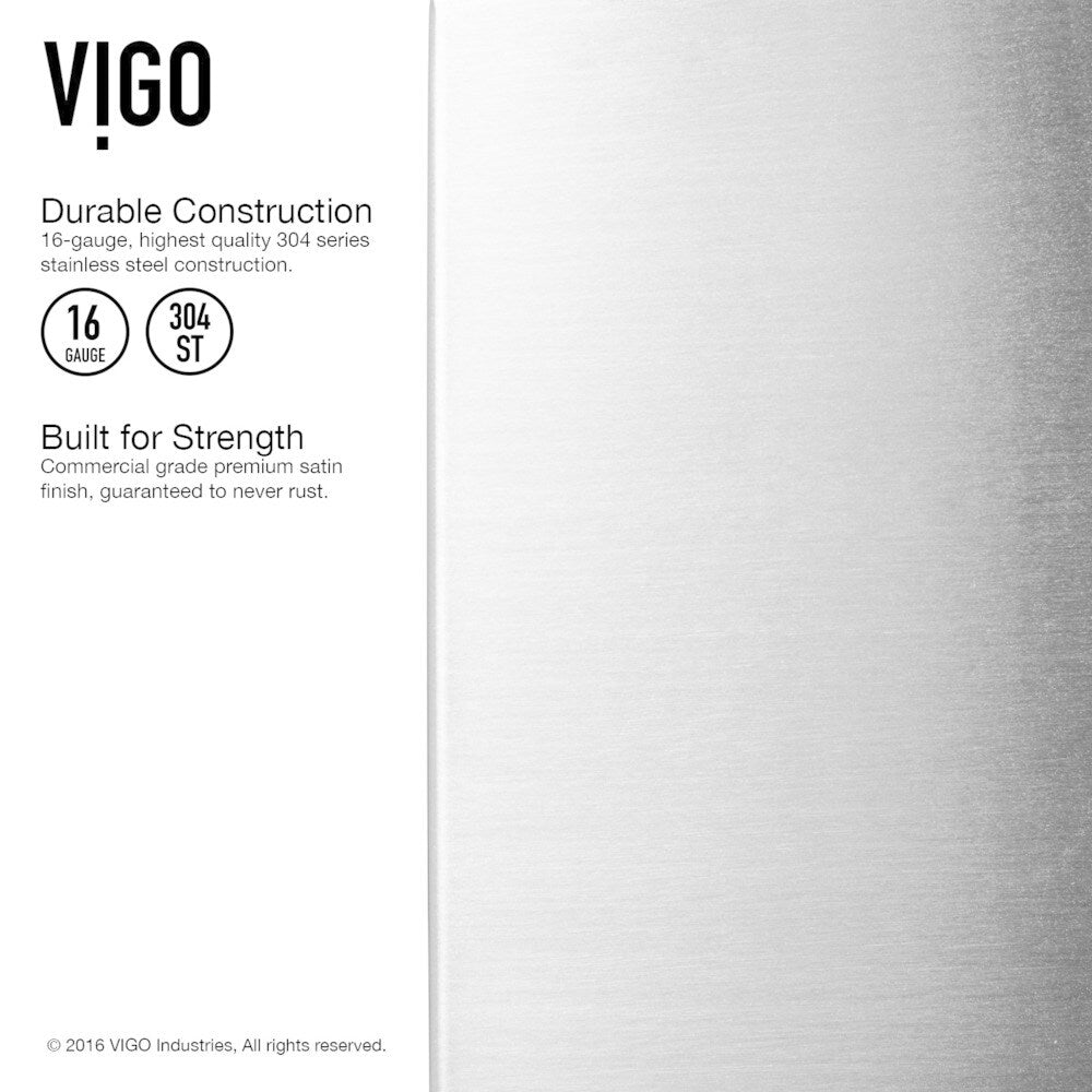 VIGO Undermount Stainless-Steel Swivel Kitchen Sink Faucet/Dispenser - Steel