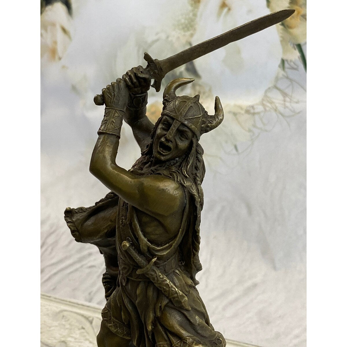 Viking Warrior By Kamiko Bronze Sculpture Japanese Artist Figurine Home Decor
