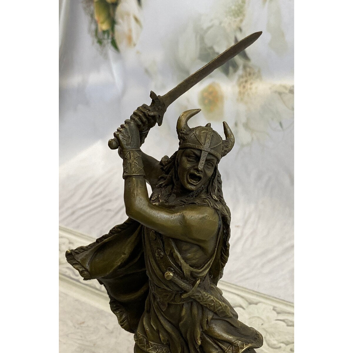 Viking Warrior By Kamiko Bronze Sculpture Japanese Artist Figurine Home Decor