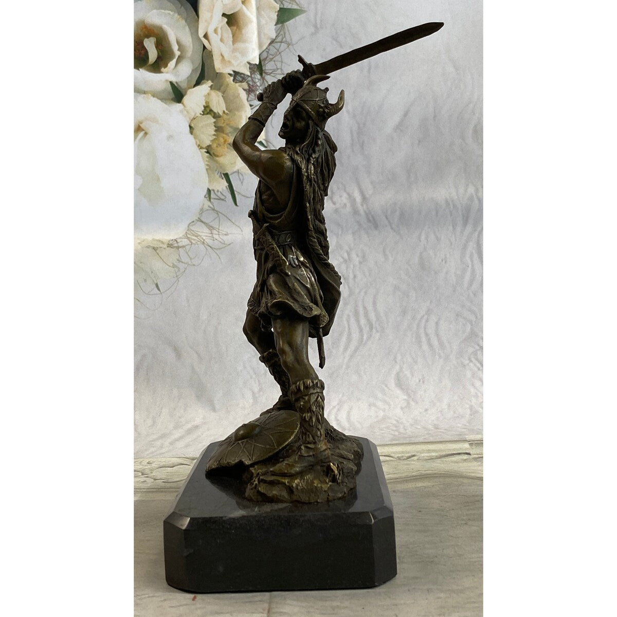 Viking Warrior By Kamiko Bronze Sculpture Japanese Artist Figurine Home Decor