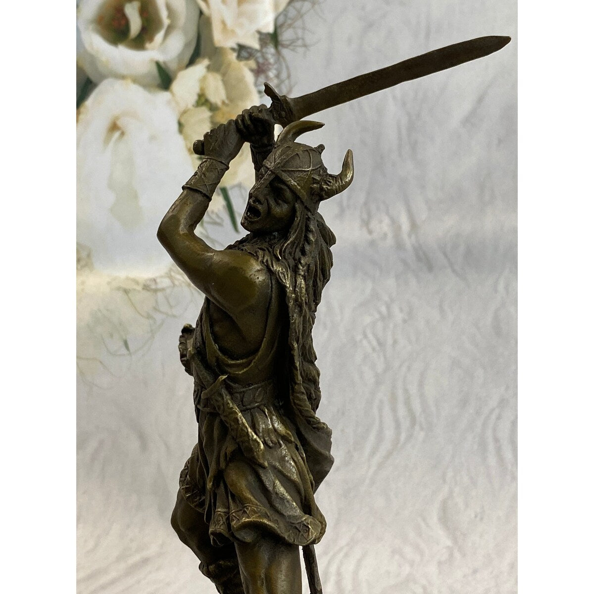 Viking Warrior By Kamiko Bronze Sculpture Japanese Artist Figurine Home Decor