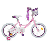 Vilano Girl's 14-inch Bike with Training Wheels and Basket