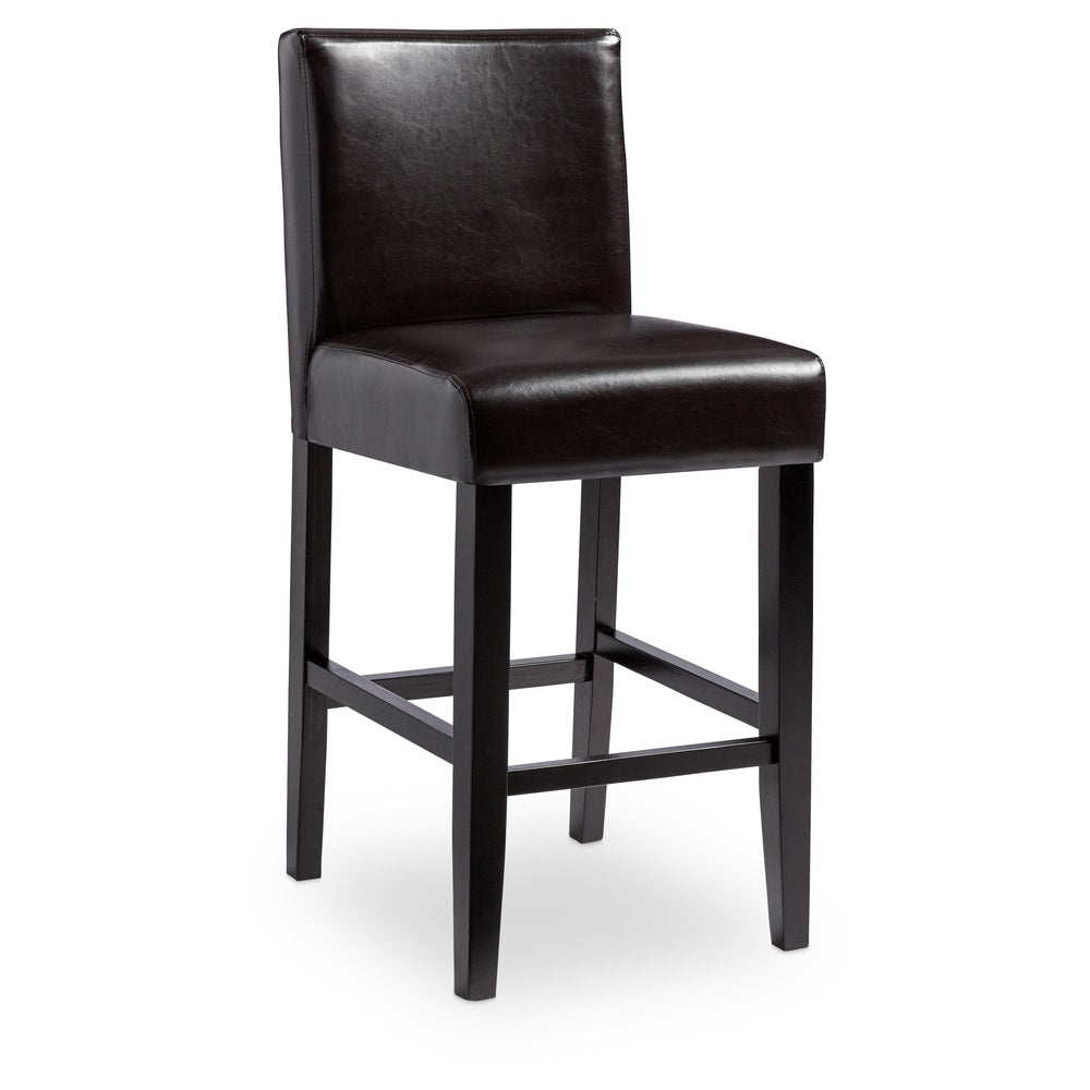 Villa Faux Leather Upholstered Counter Stools (Set of 2)