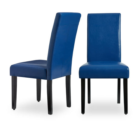 Monsoon Villa Faux Leather Parson Dining Chairs (Set of 2)