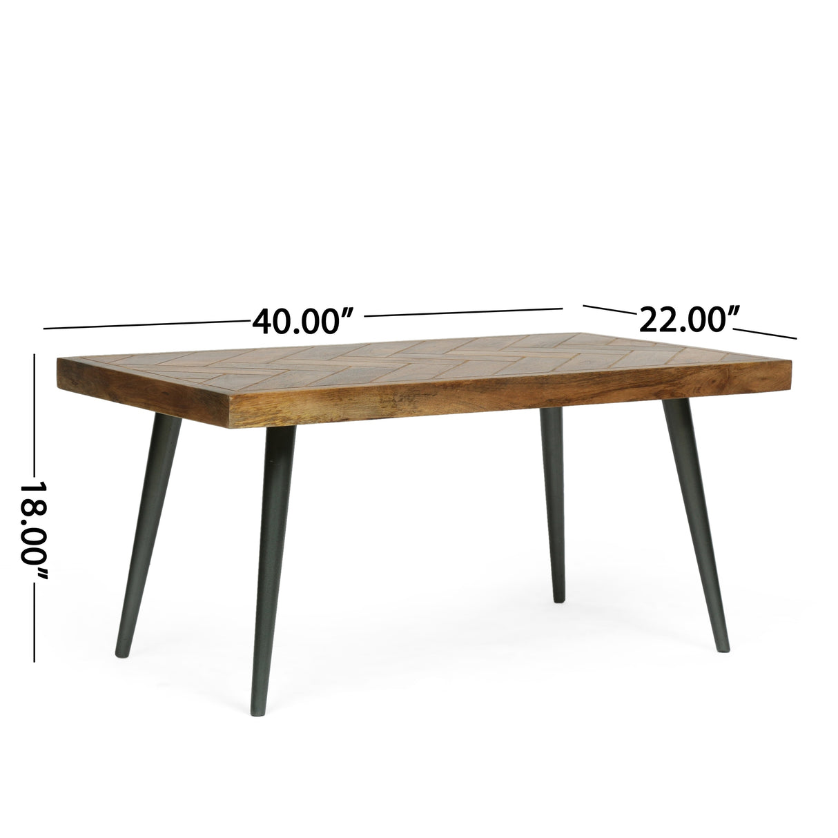 Villard Mango Wood Handcrafted Parquet Coffee Table by Christopher Knight Home - 40.00" L x 22.00" W x 18.00" H