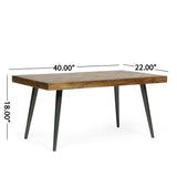 Villard Mango Wood Handcrafted Parquet Coffee Table by Christopher Knight Home - 40.00" L x 22.00" W x 18.00" H