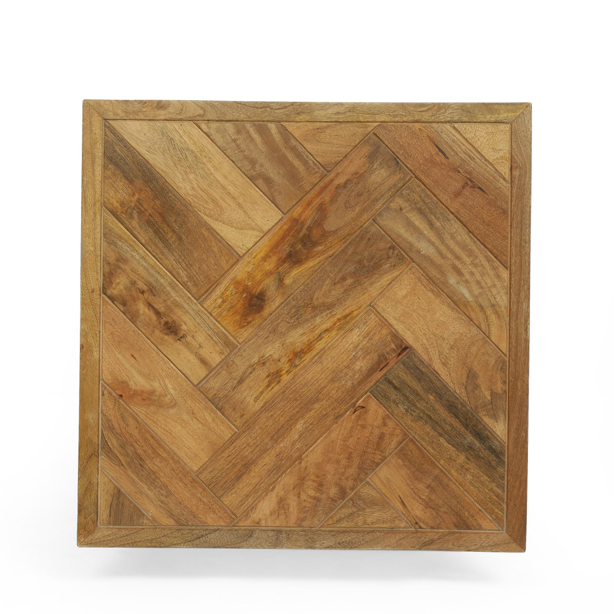 Villard Mango Wood Handcrafted Parquet Side Table by Christopher Knight Home - 22.00" L x 22.00" W x 22.50" H