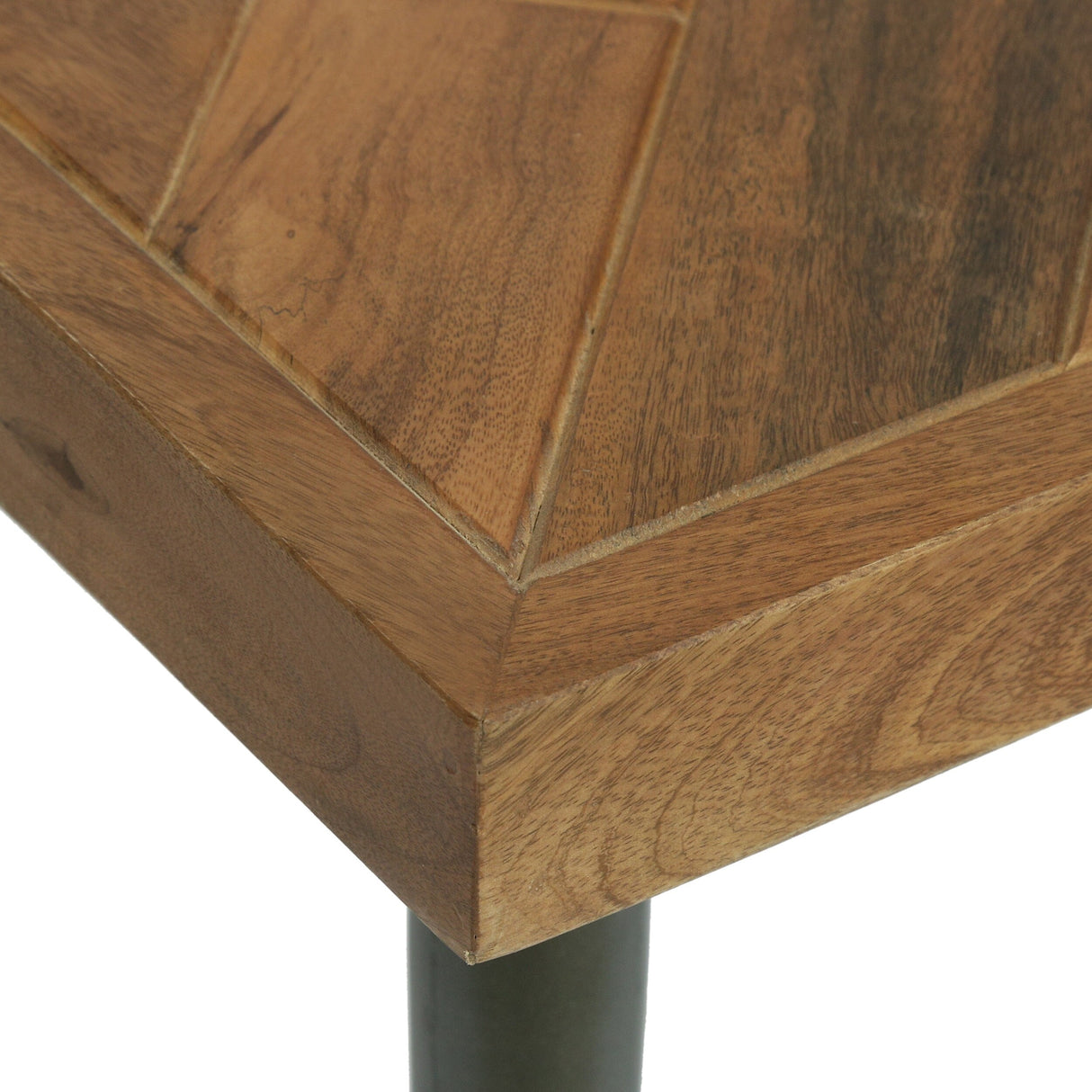 Villard Mango Wood Handcrafted Parquet Side Table by Christopher Knight Home - 22.00" L x 22.00" W x 22.50" H