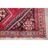 Vinatge Shiraz Oriental Tribal Hand Knotted Wool Persian Area Rug - 10'1" x 7'1"