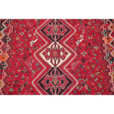 Vinatge Shiraz Oriental Tribal Hand Knotted Wool Persian Area Rug - 10'1" x 7'1"
